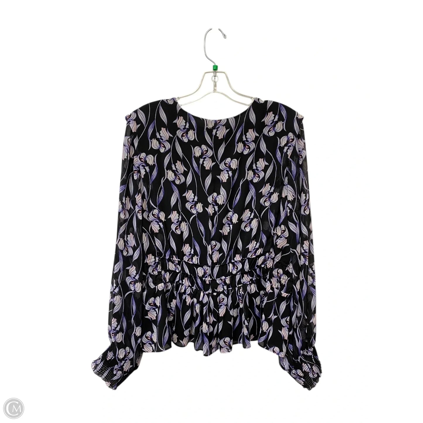 Top Long Sleeve By White House Black Market In Floral Print, Size: Xl