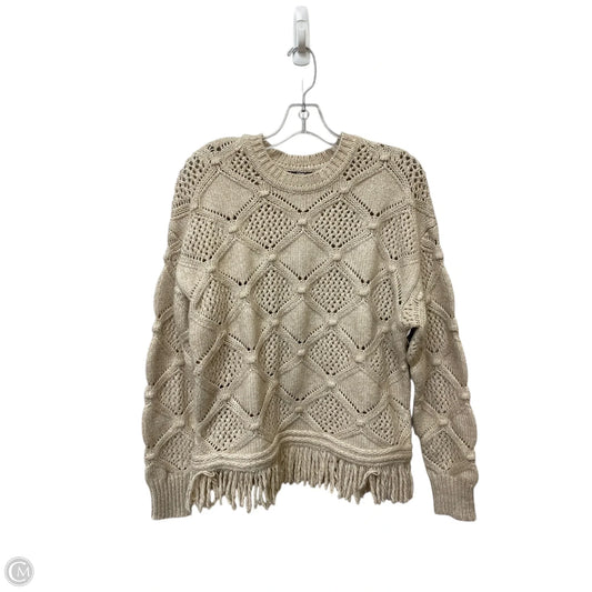 Sweater Designer By Frye In Beige, Size: S