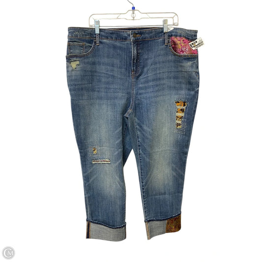 Jeans Skinny By Chicos In Blue Denim, Size: Xl