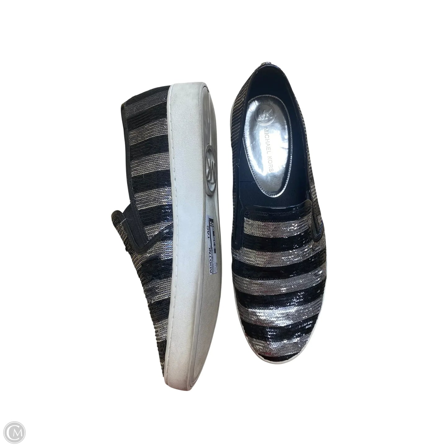 Shoes Designer By Michael Kors In Striped Pattern, Size: 11