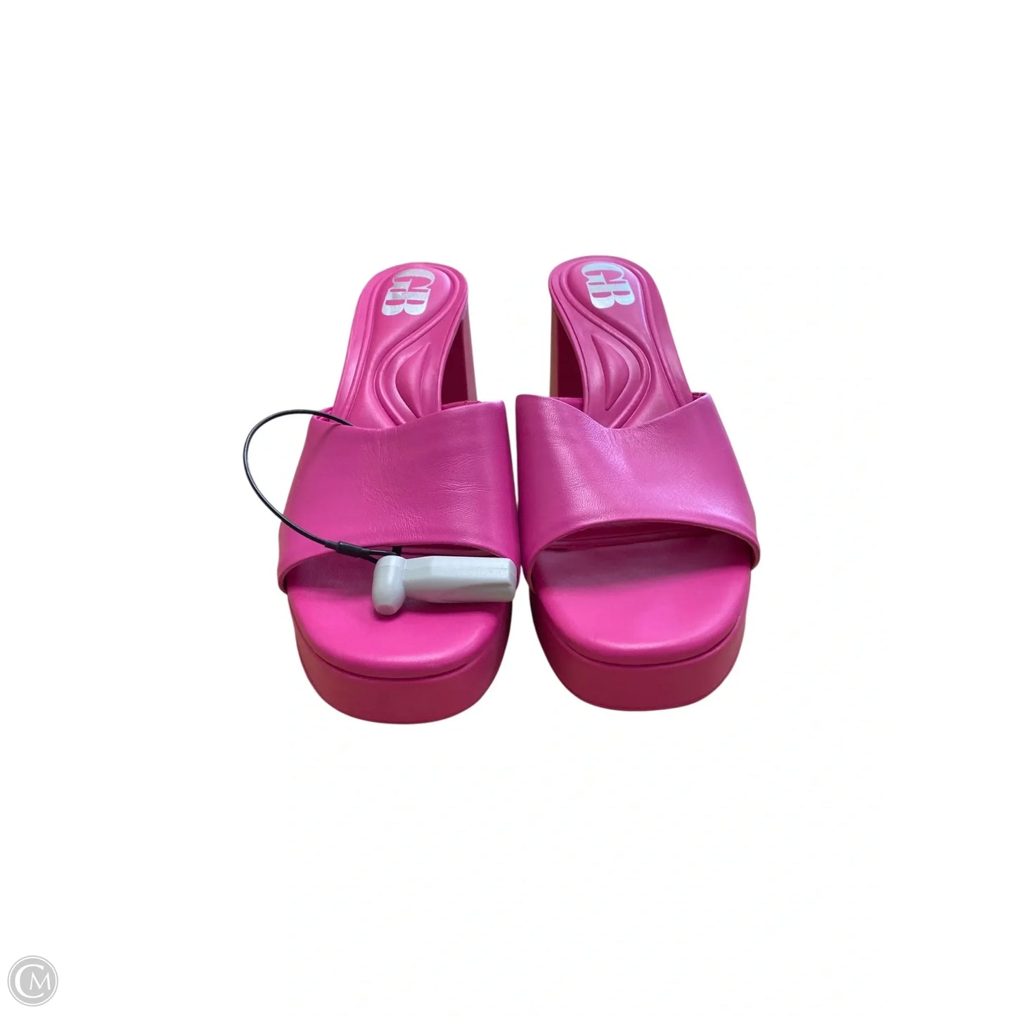 Sandals Heels Block By Gb In Pink, Size: 7.5
