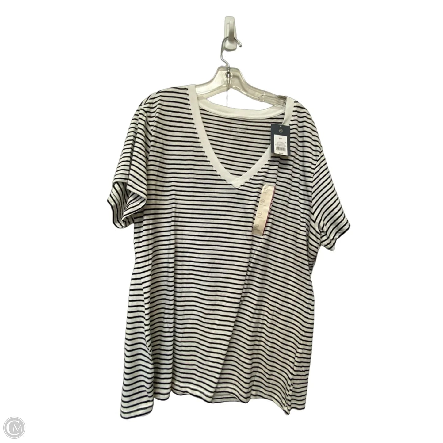 Top Short Sleeve Basic By Universal Thread In Striped Pattern, Size: Xxl