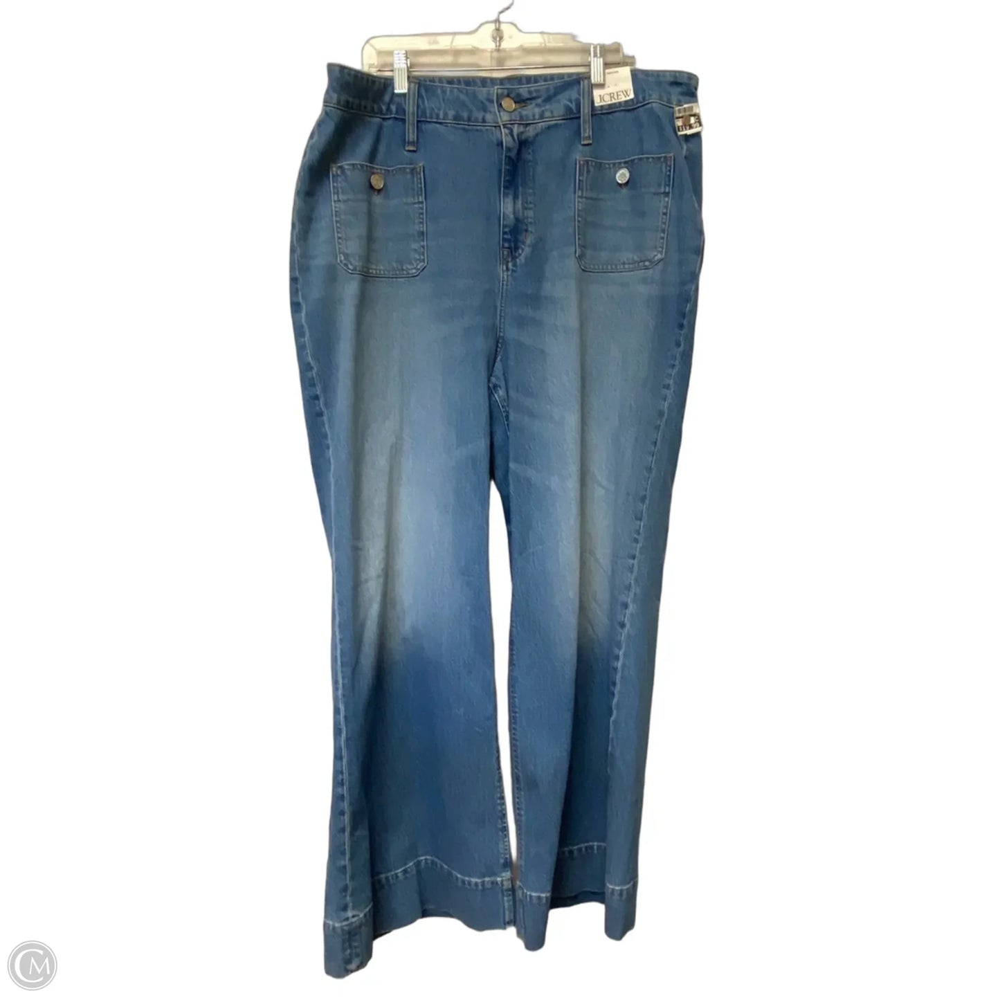Jeans Wide Leg By J. Crew In Blue Denim, Size: 20
