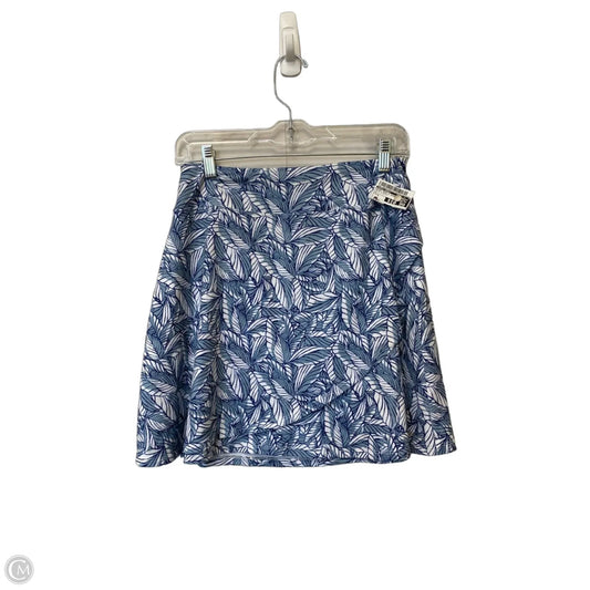 Skirt Mini & Short By Eddie Bauer In Blue & White, Size: S