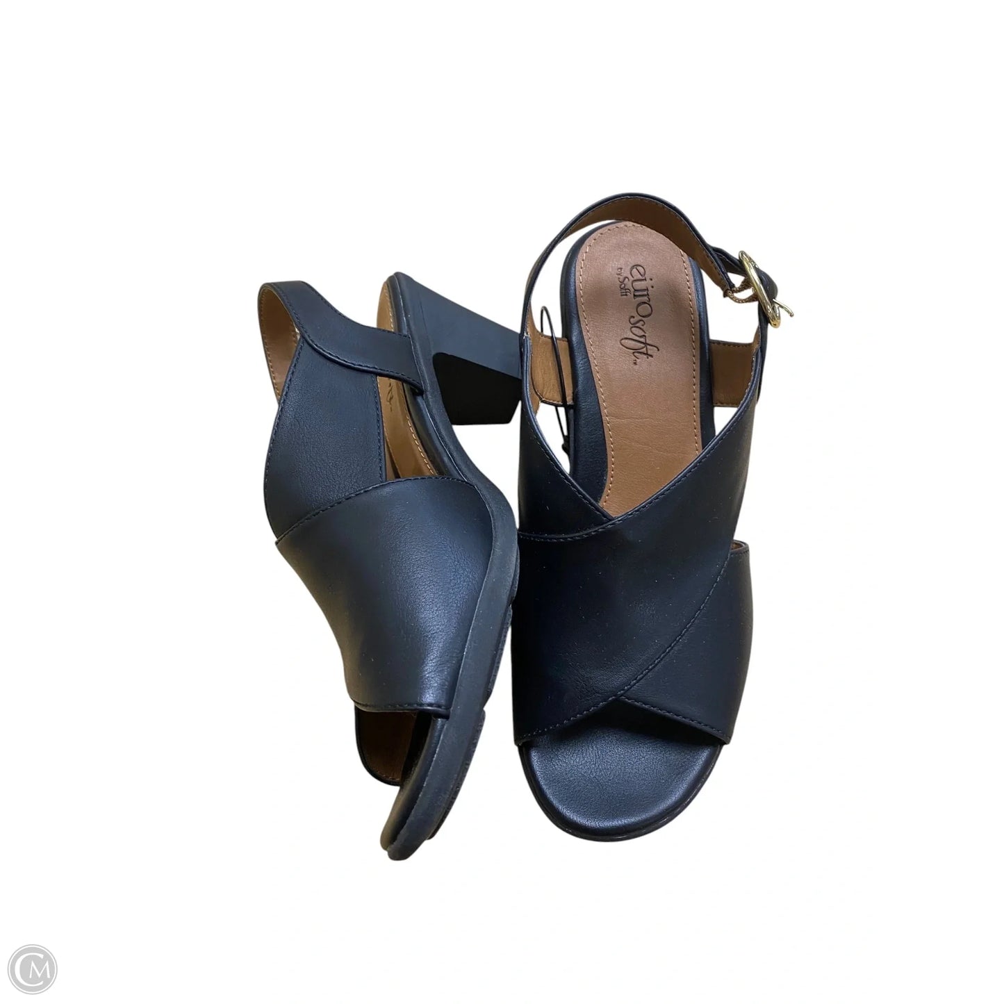 Sandals Heels Block By Sofft In Black, Size: 7.5
