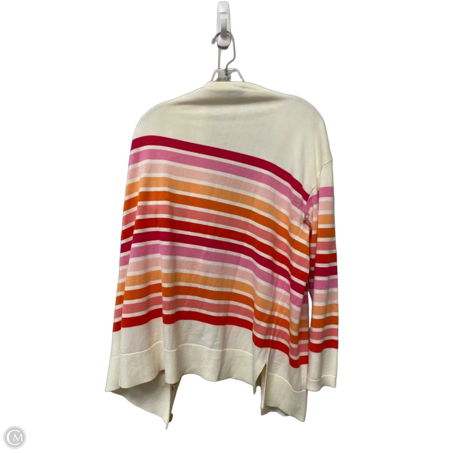 Cardigan By Talbots In Striped Pattern, Size: L