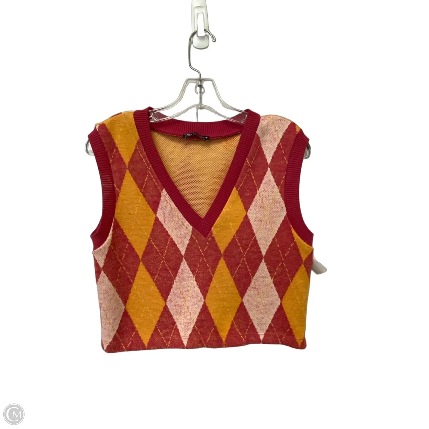 Vest Other By Zara In Orange & Pink, Size: M