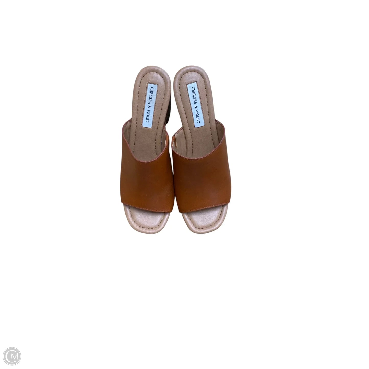Sandals Heels Block By Chelsea And Violet In Brown, Size: 8