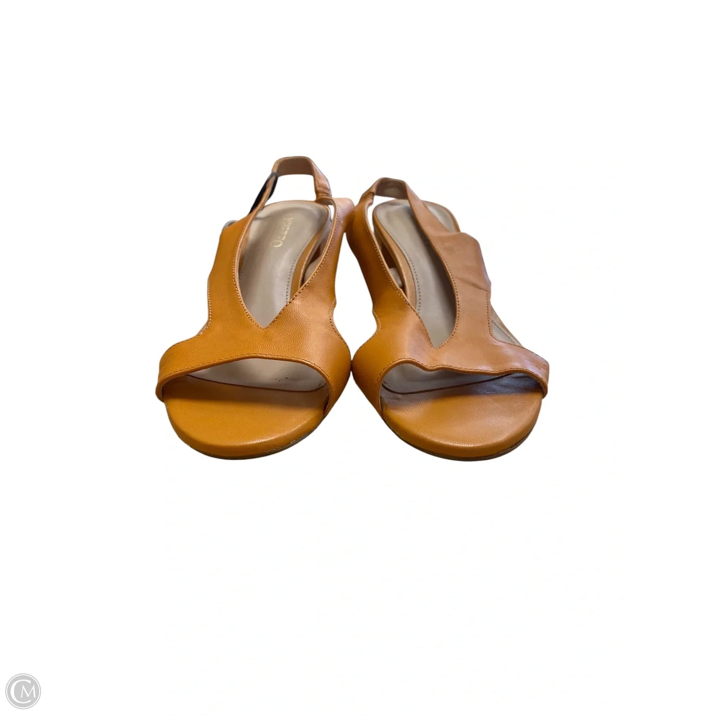 Sandals Heels Block By Cme In Orange, Size: 7.5