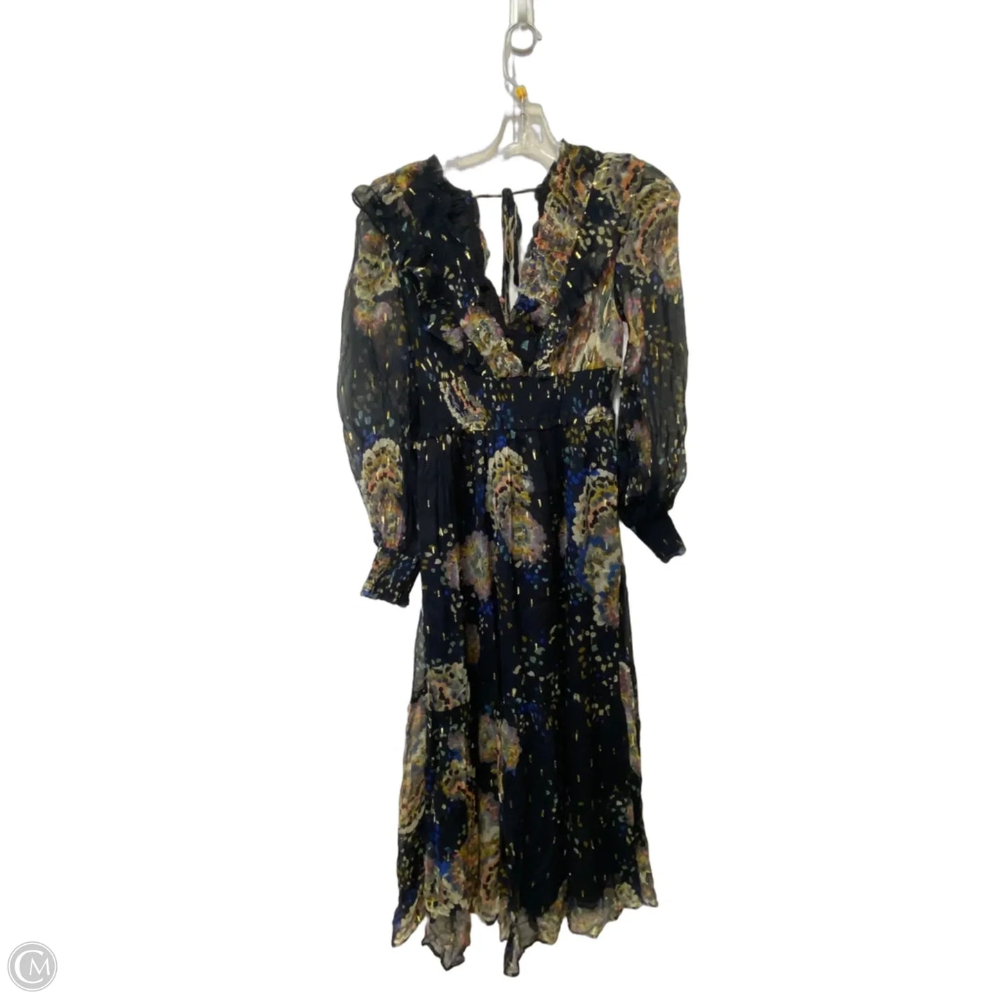 Dress Party Long By Anthropologie In Navy, Size: Xsp