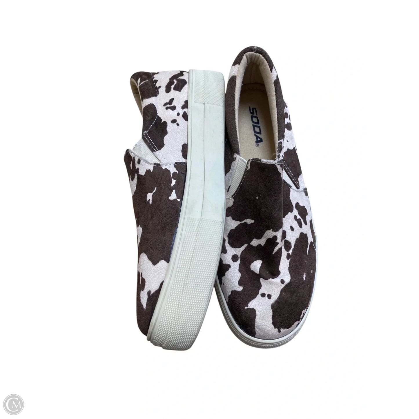 Shoes Flats By Soda In Brown & Cream, Size: 7.5