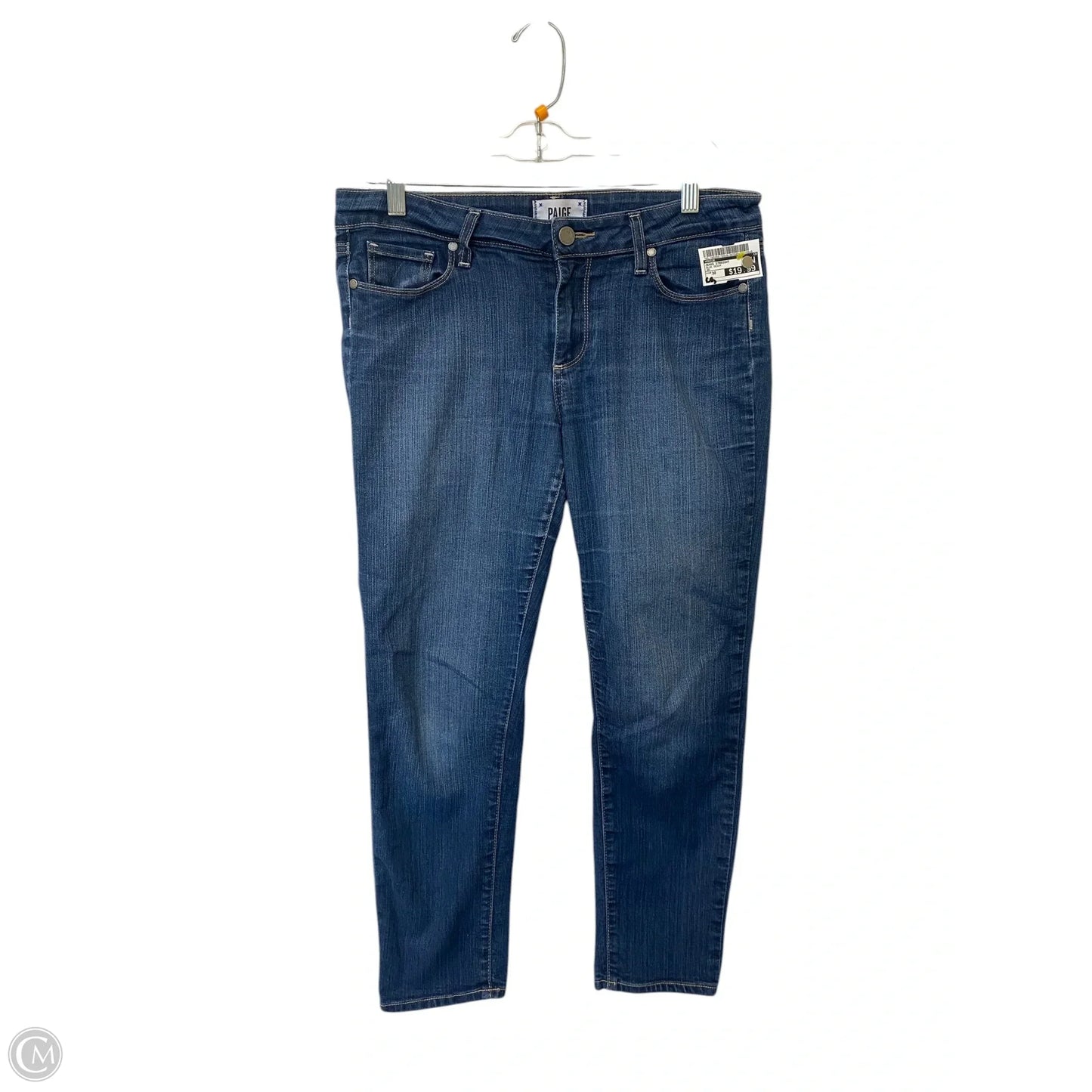 Jeans Straight By Paige In Blue Denim, Size: 30