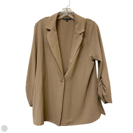 Blazer By Adrianna Papell In Tan, Size: L