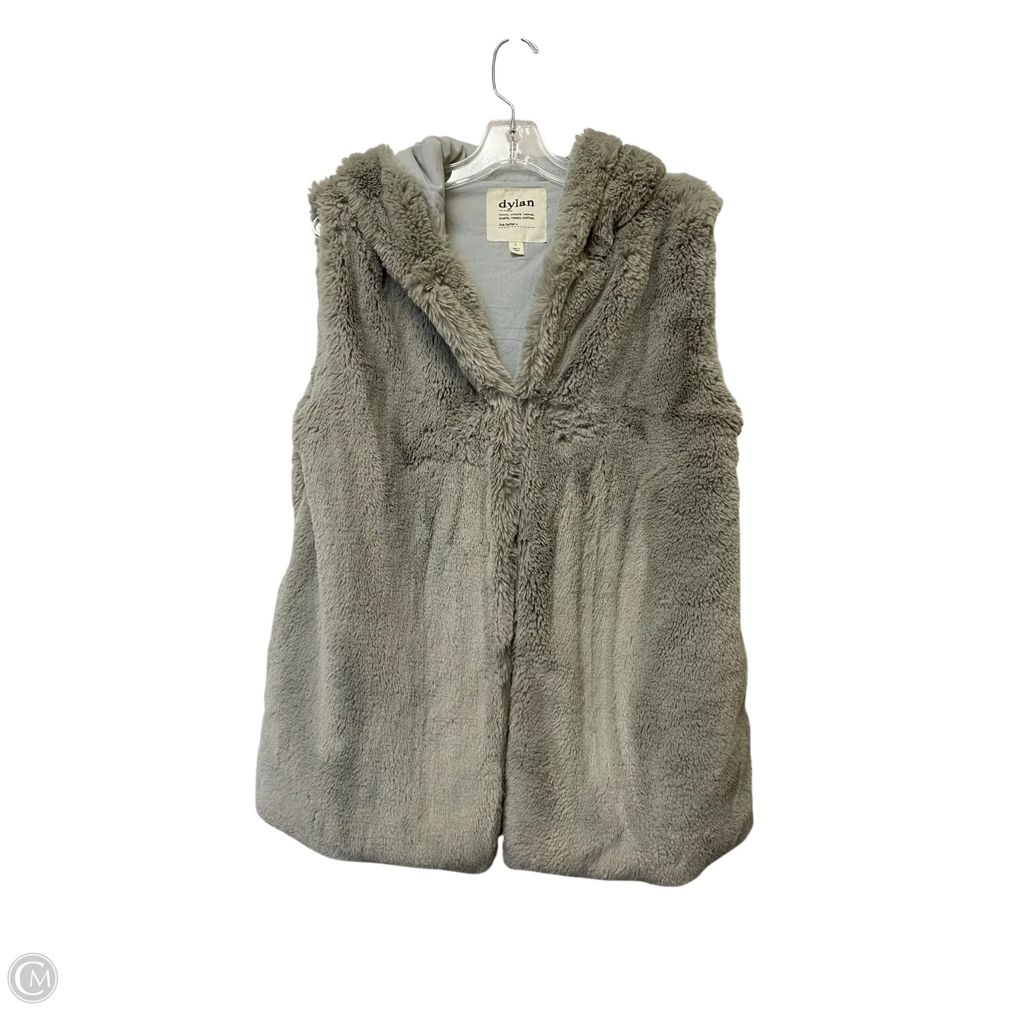 Vest Faux Fur & Sherpa By Dylan In Grey, Size: L