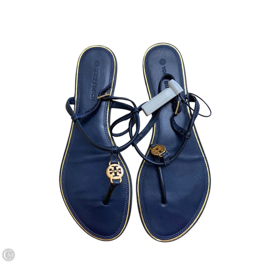 Sandals Designer By Tory Burch In Blue, Size: 8