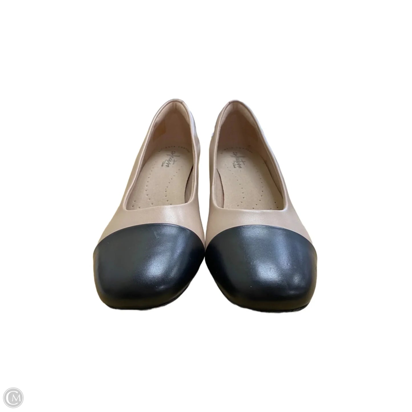 Shoes Heels Block By Clarks In Black & Cream, Size: 9.5