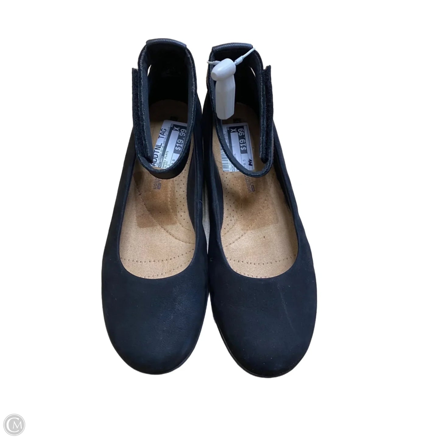 Shoes Flats By Clarks In Black, Size: 9.5