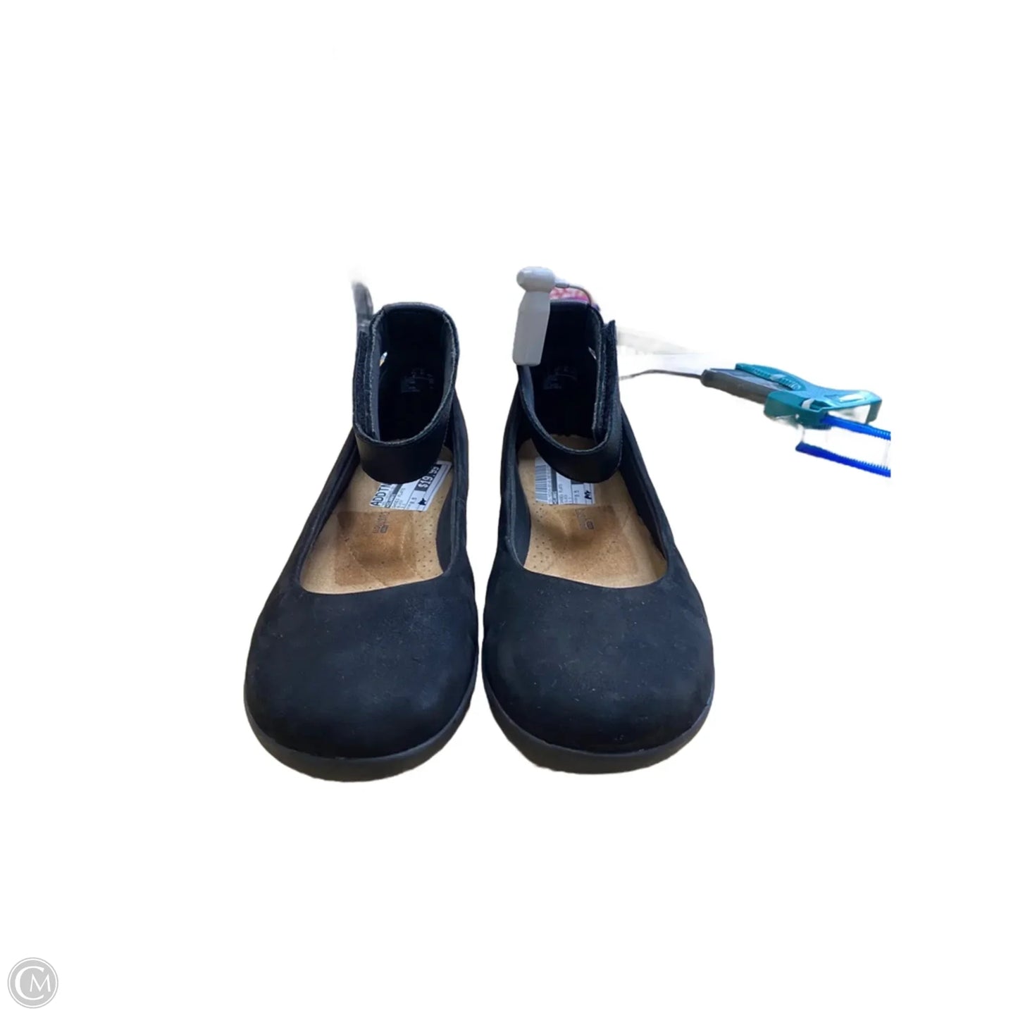 Shoes Flats By Clarks In Black, Size: 9.5