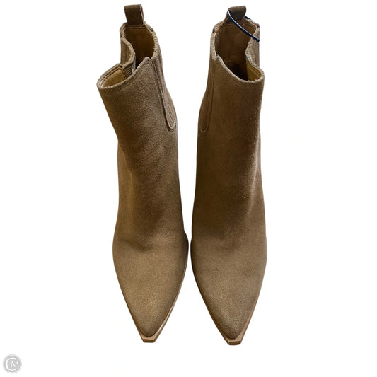 Boots Ankle Heels By Marc Fisher In Beige, Size: 8