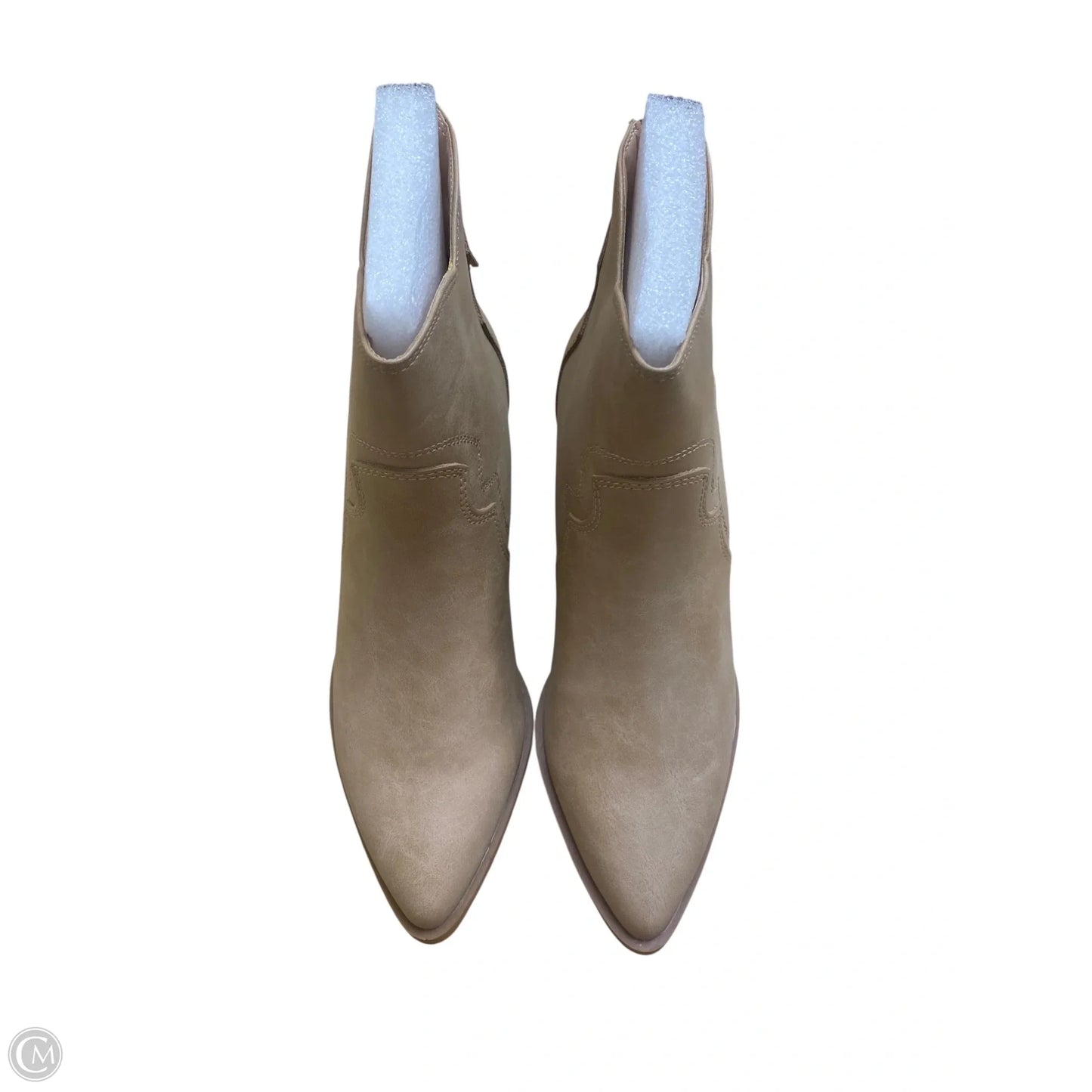 Boots Ankle Heels By Cme In Beige, Size: 8