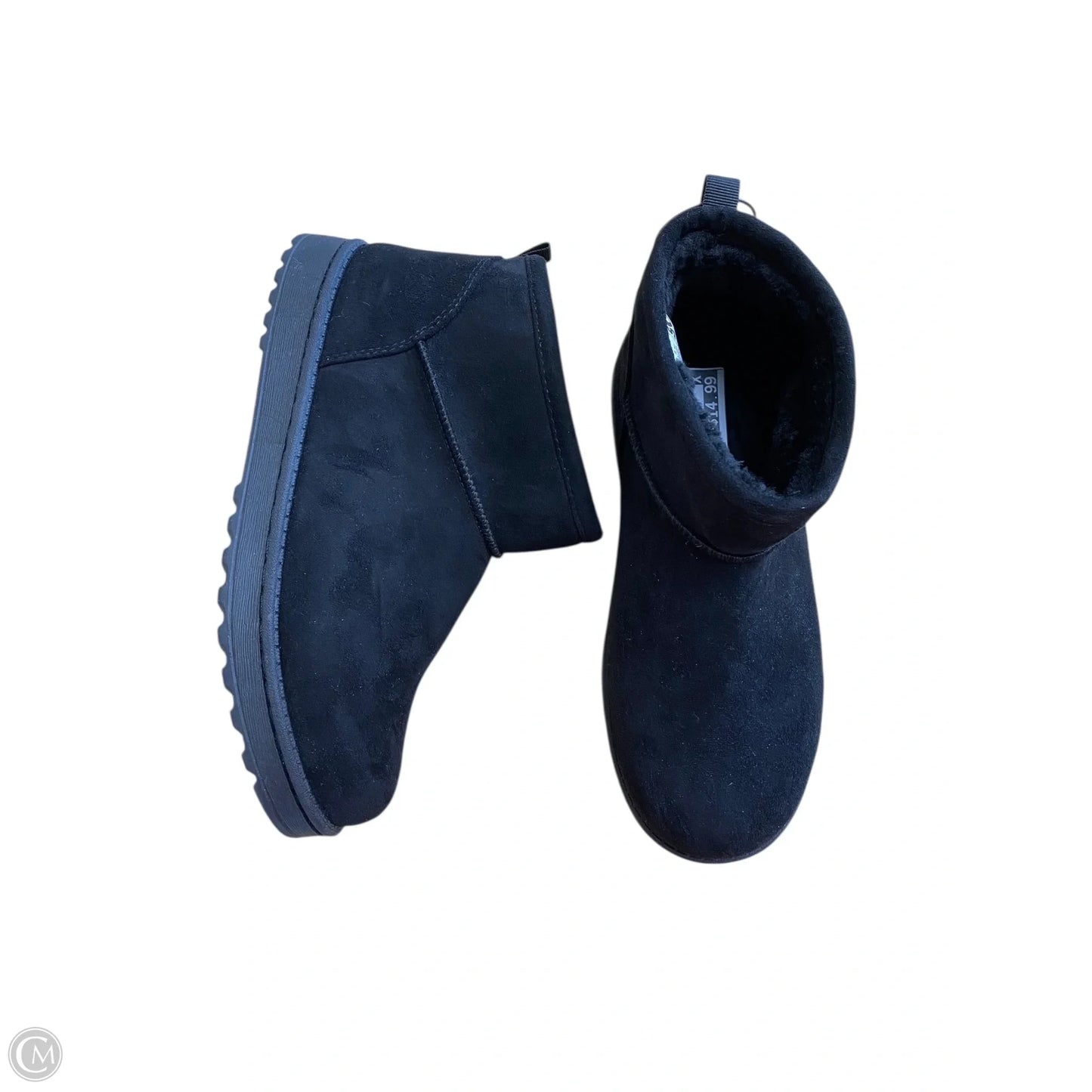 Boots Ankle Flats By So In Black, Size: 9