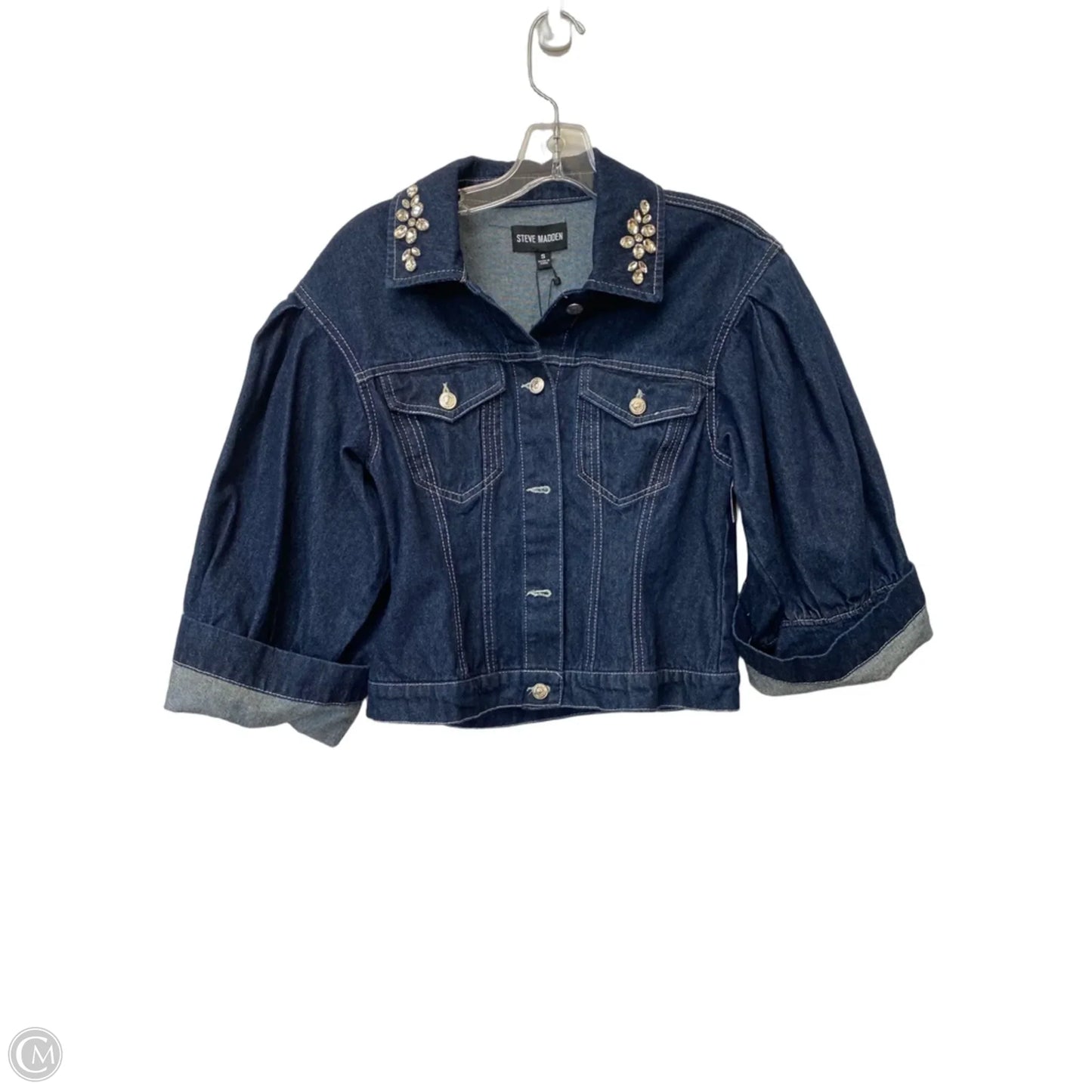 Jacket Denim By Steve Madden In Blue Denim, Size: S