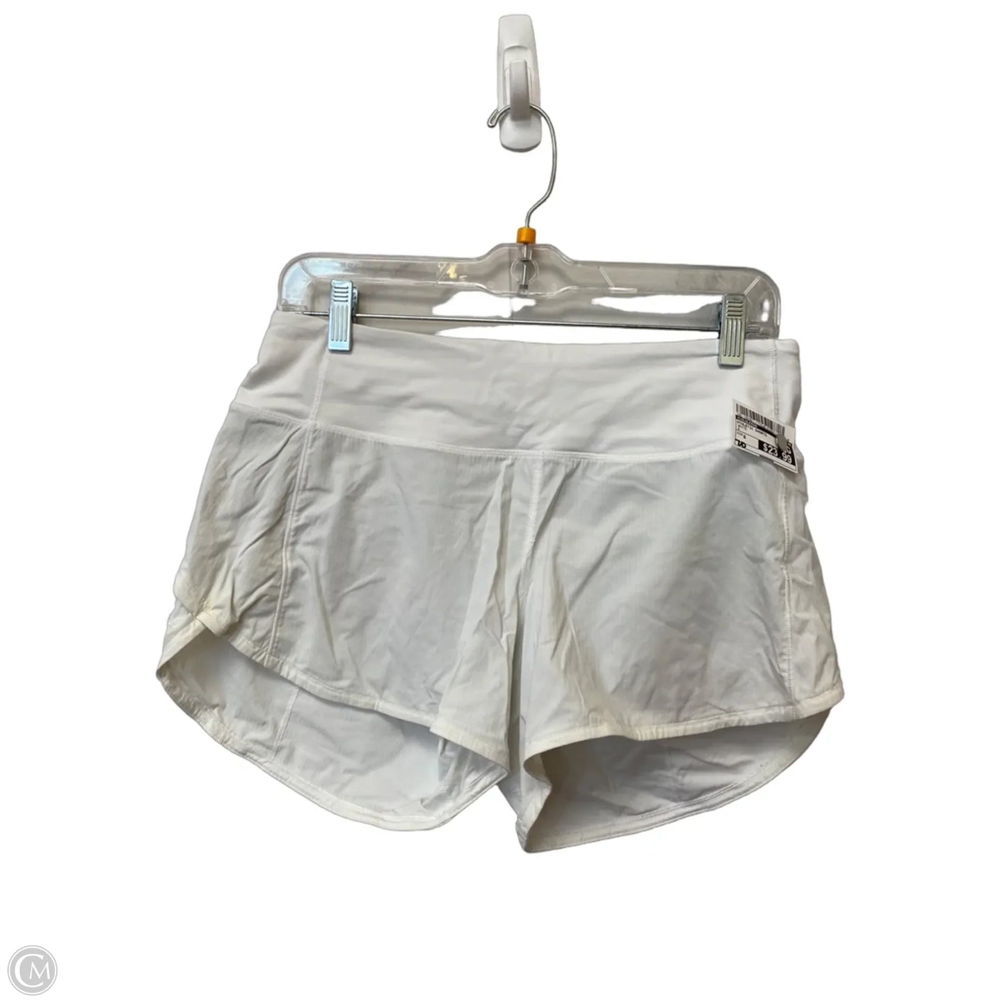 Athletic Shorts By Lululemon In White, Size: 6