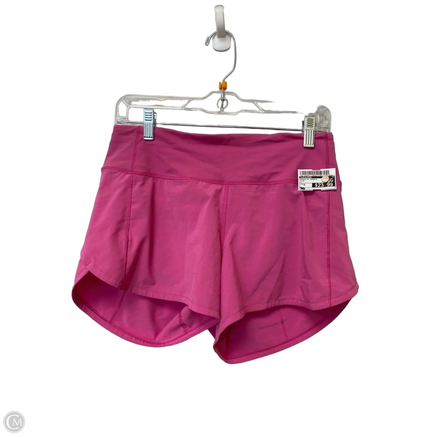 Athletic Shorts By Lululemon In Pink, Size: 6