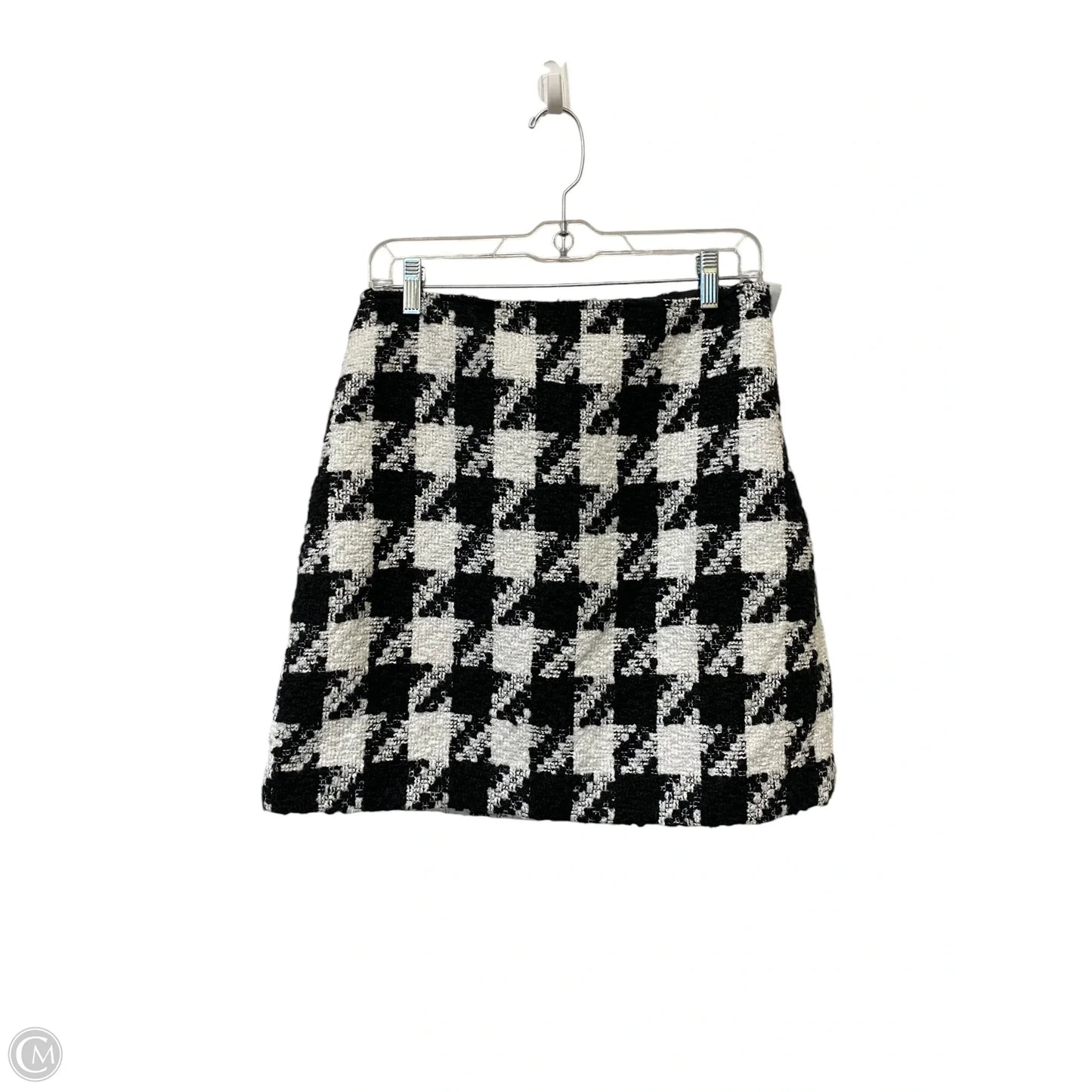 Skirt Midi By Loft In Black & White, Size: 4