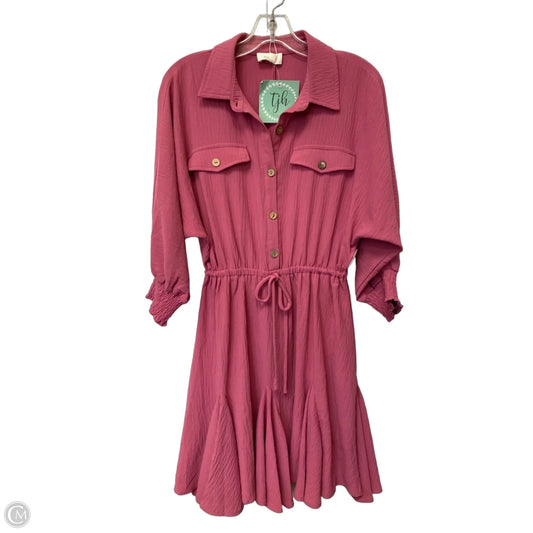 Dress Casual Midi By Oddi In Pink, Size: S
