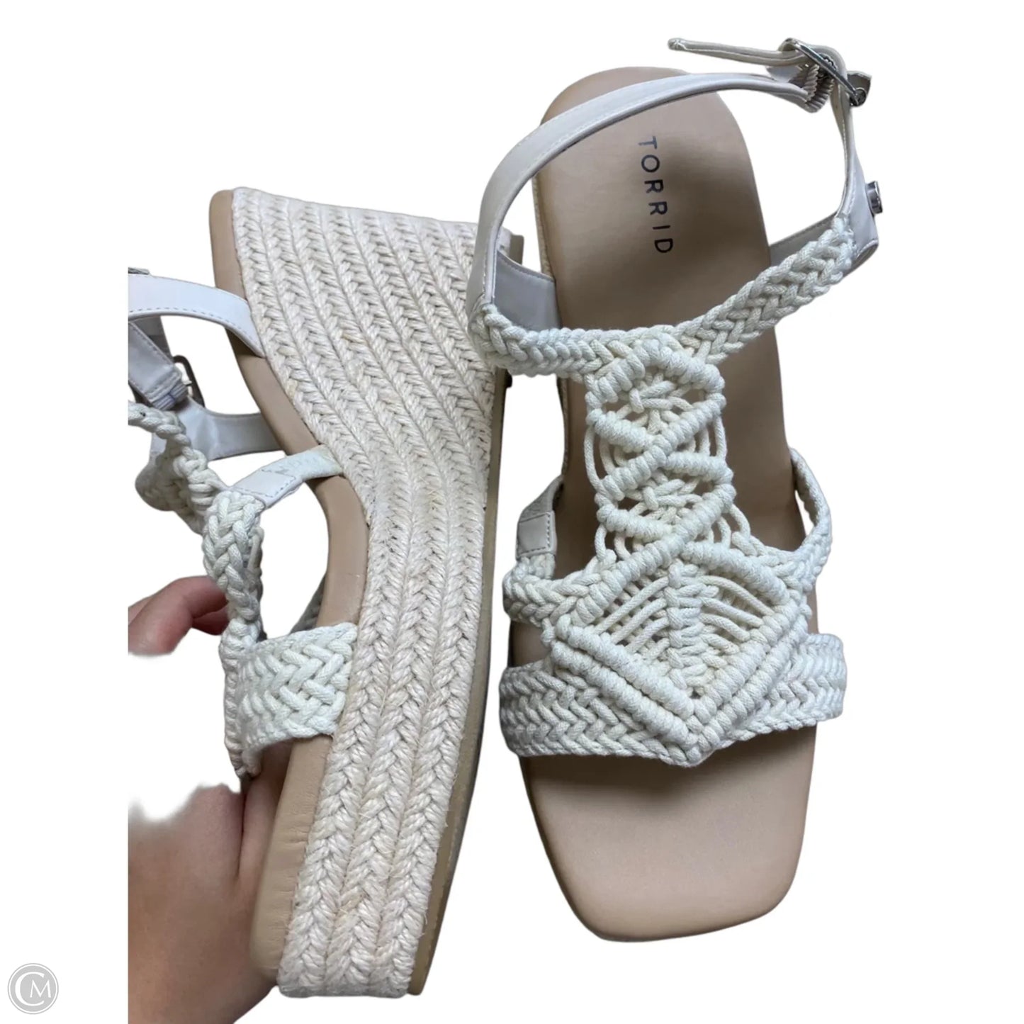 Shoes Heels Block By Torrid In Cream, Size: 12