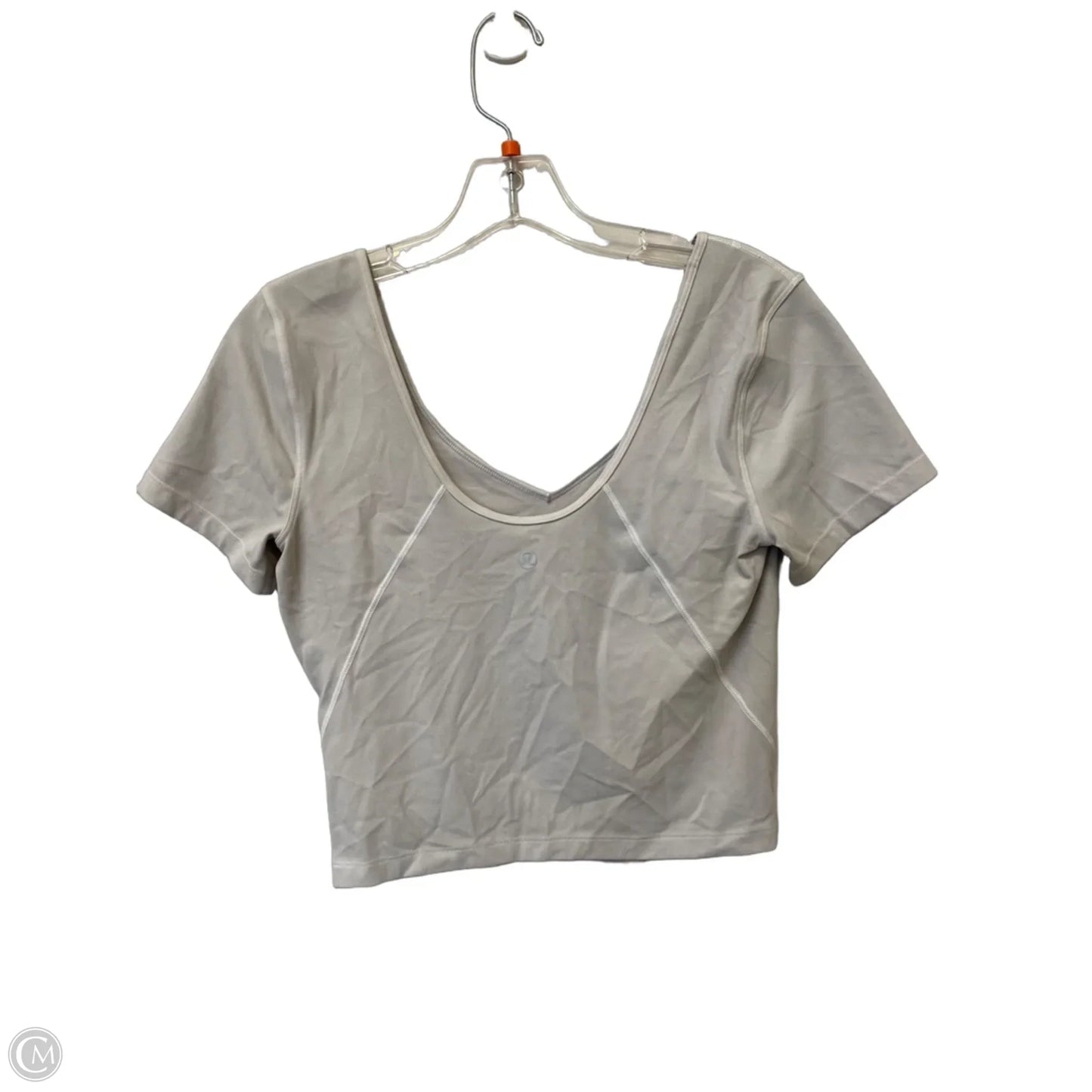 Athletic Top Short Sleeve By Lululemon In Grey