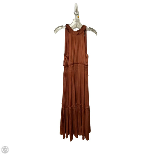 Dress Party Long By Anthropologie In Copper, Size: 4