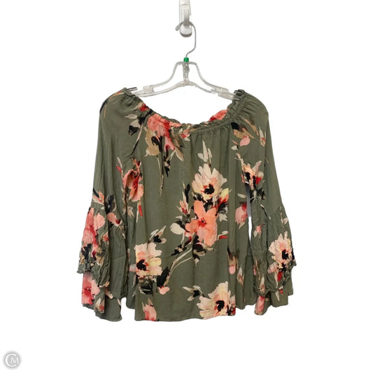 Top Long Sleeve By White House Black Market In Green, Size: S