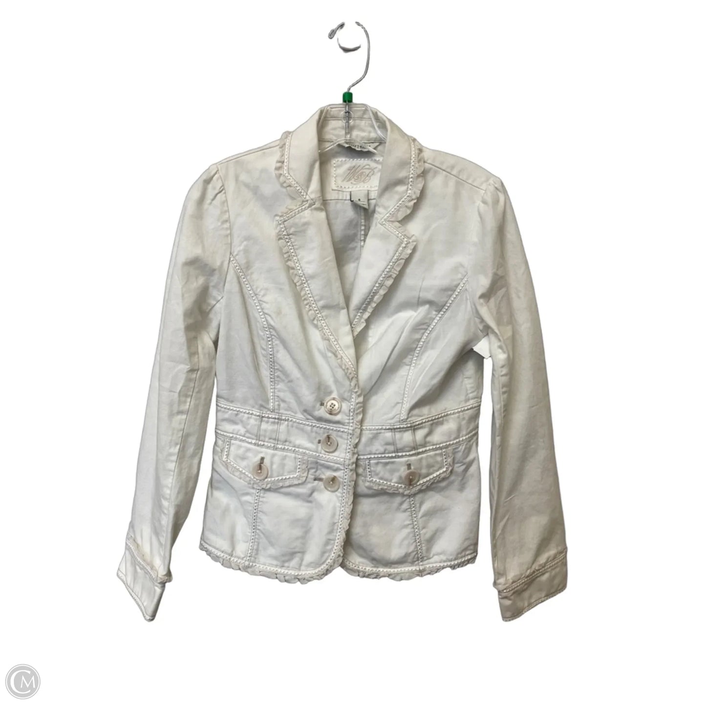 Jacket Shirt By White House Black Market In White, Size: 6