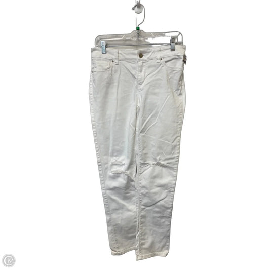 Jeans Straight By White House Black Market In White, Size: 6