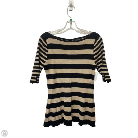 Top Long Sleeve By White House Black Market In Striped Pattern, Size: L
