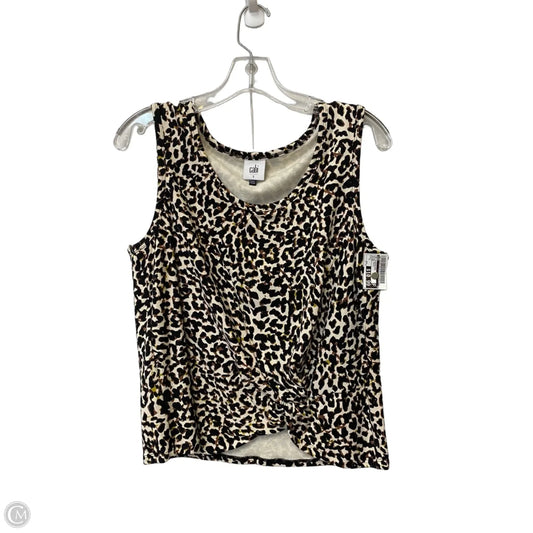 Top Sleeveless By Cabi In Animal Print, Size: S
