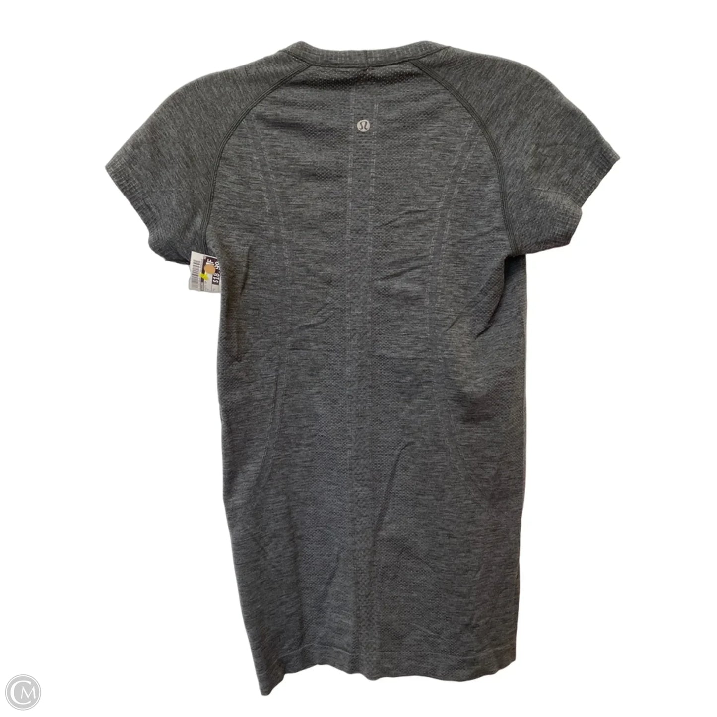 Athletic Top Short Sleeve By Lululemon In Grey, Size: 6