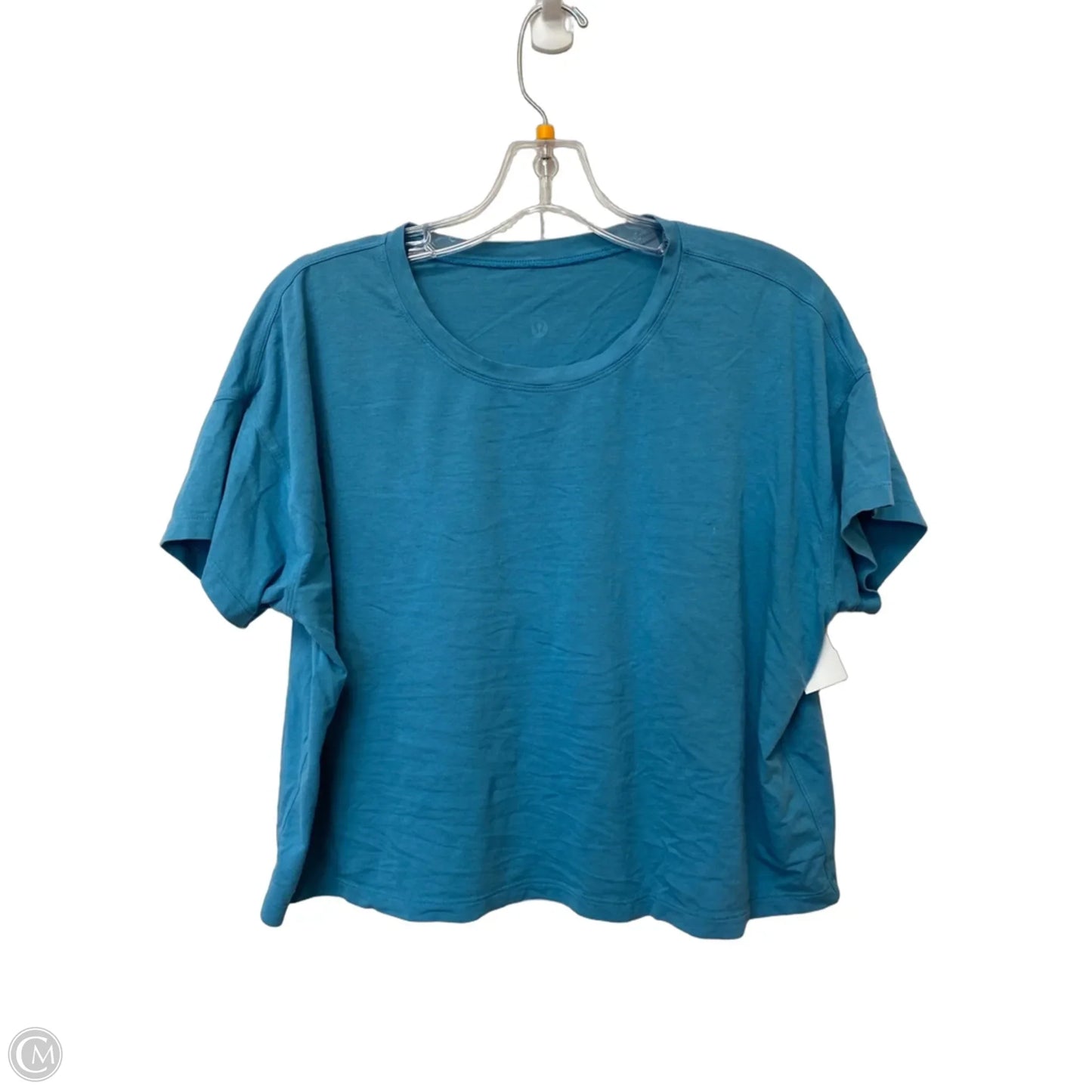 Top Short Sleeve By Lululemon In Blue, Size: 6