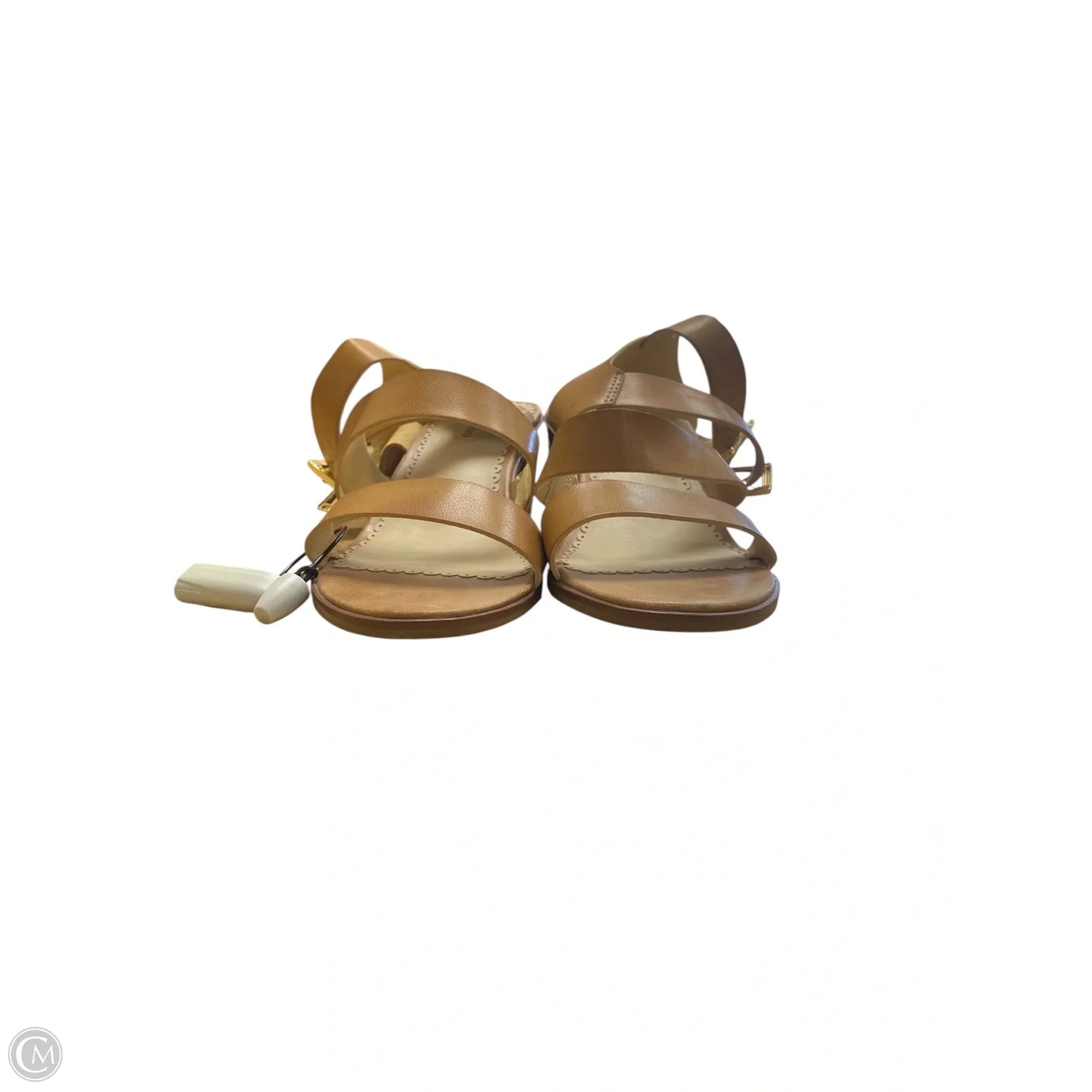 Sandals Heels Block By Clothes Mentor In Tan, Size: 10