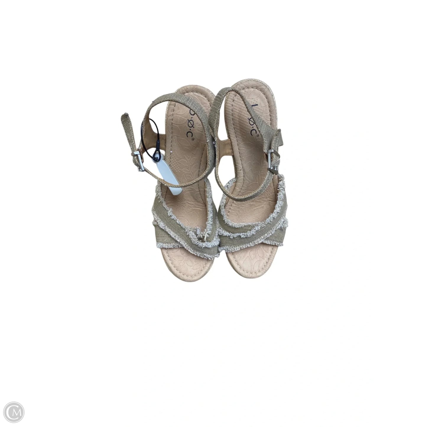 Shoes Heels Wedge By Boc In Beige, Size: 7.5