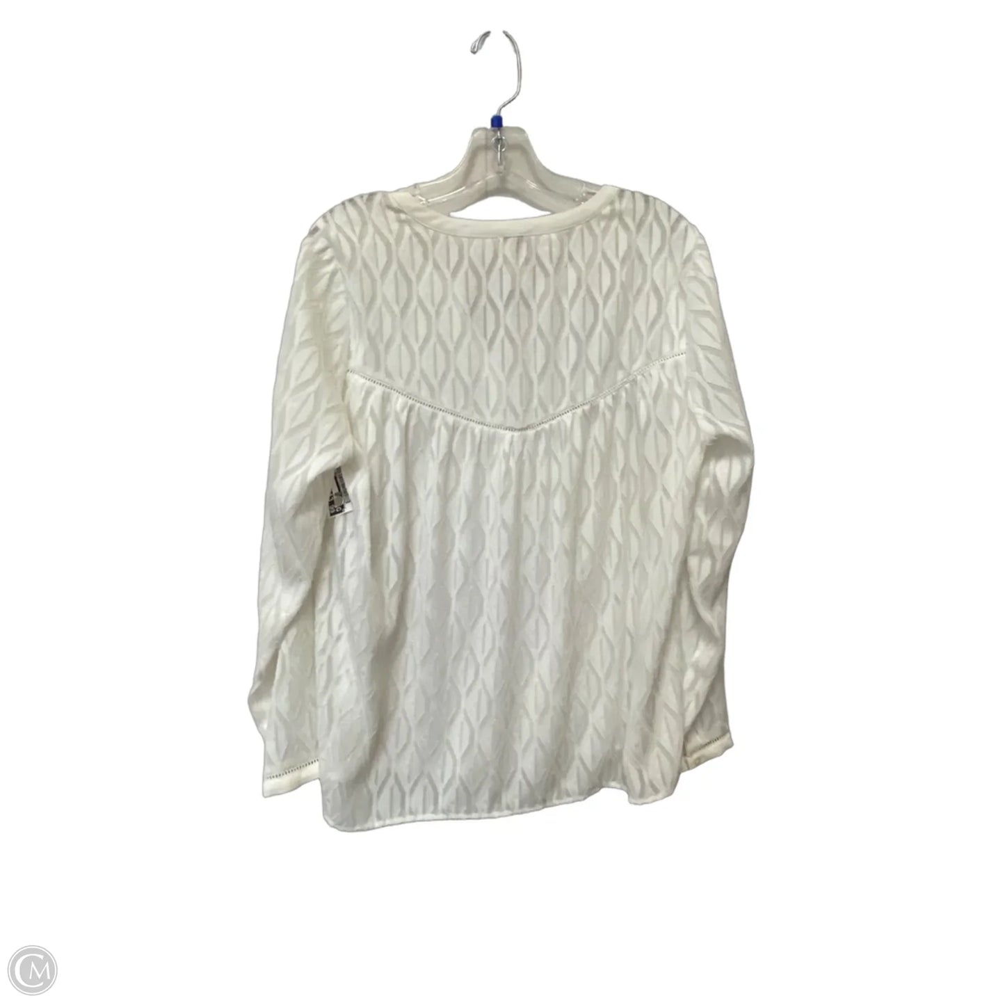 Top Long Sleeve By Chicos In White, Size: 8