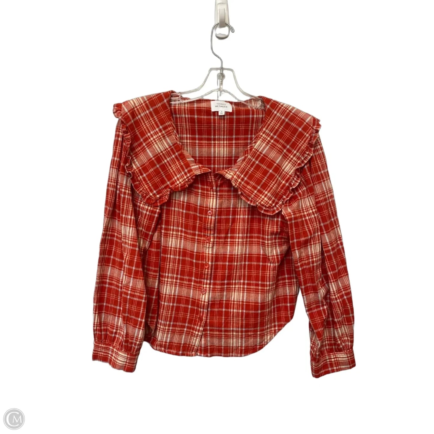 Top Long Sleeve By Clothes Mentor In Plaid Pattern, Size: S