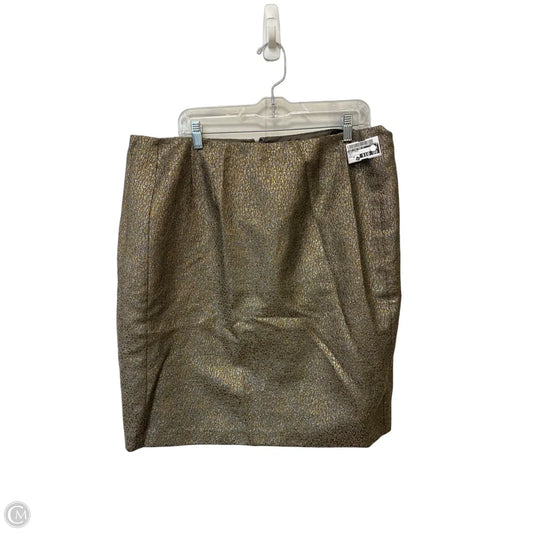 Skirt Midi By New York And Co In Gold, Size: 18