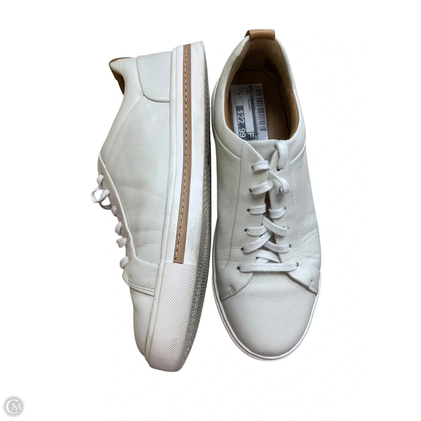 Shoes Sneakers By Clarks In White, Size: 8.5