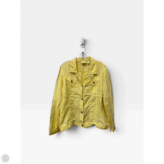 Jacket Other By Chicos In Yellow, Size: Xl