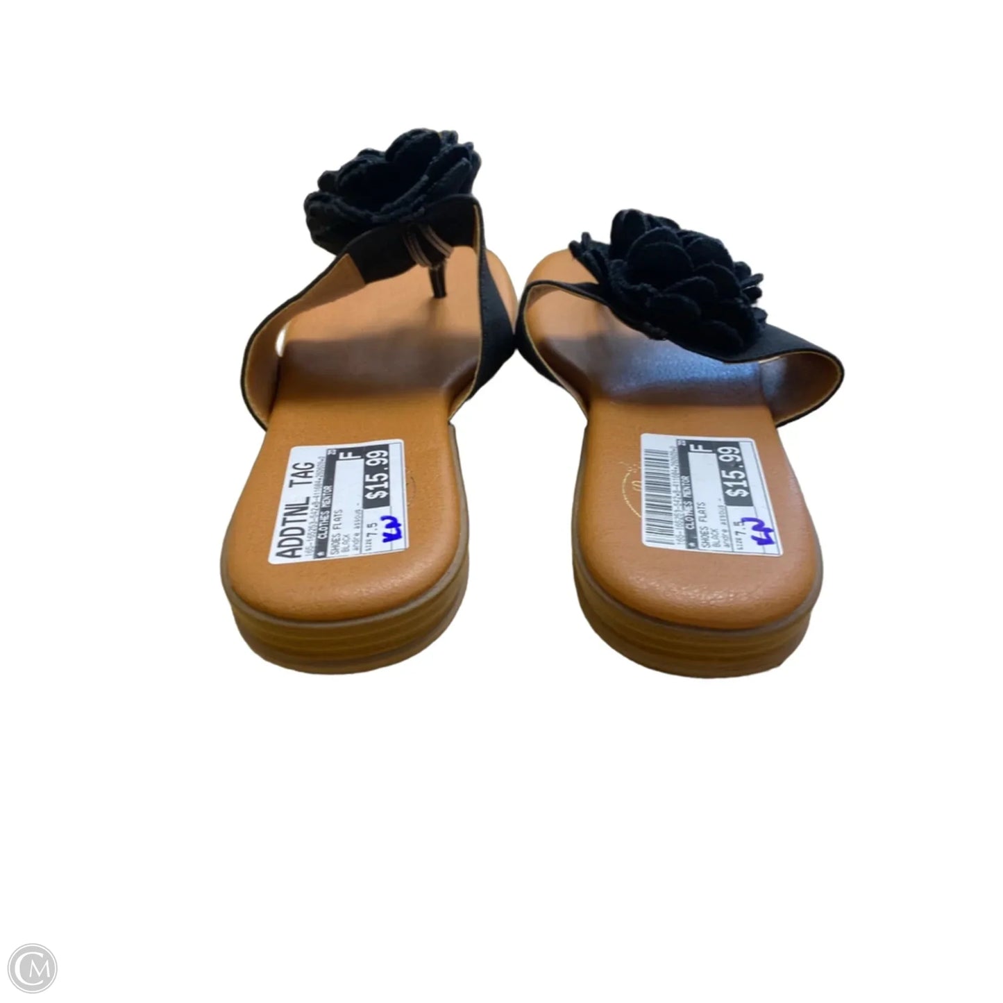 Shoes Flats By Clothes Mentor In Black, Size: 7.5