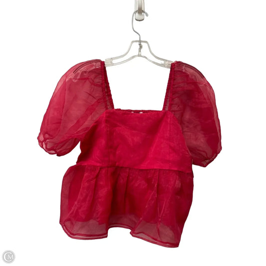 Top Short Sleeve By English Factory In Pink, Size: M