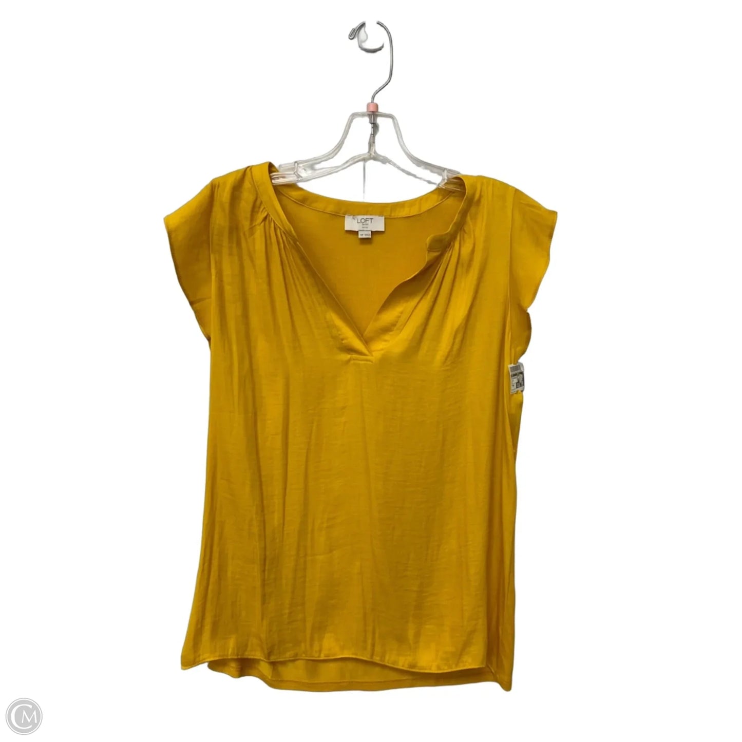 Top Sleeveless By Loft In Yellow, Size: Mp